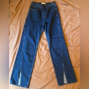 NWT Abercrombie High Rise 90s Relaxed Jeans Dark Wash 27 Long